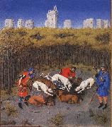 LIMBOURG brothers Les trs riches heures du Duc de Berry: December (detail) dg oil on canvas